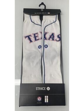Stance MLB Texas Rangers Home Baseball Socks Men’s LARGE (9-12) NWT!!